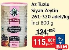 İNCİ AZ TUZLU SİYAH ZEYTİN 800 G İNCİ AZ TUZLU SİYAH ZEYTİN 800 G